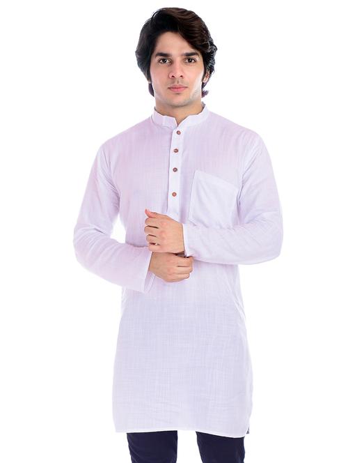 white rayon kurta pyjama set - 16889195 - Very Small Image - 1
