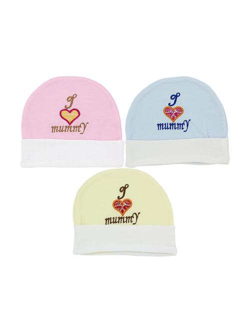 set of 3 multi colored cotton cap - 16889447 - Very Small Image - 1