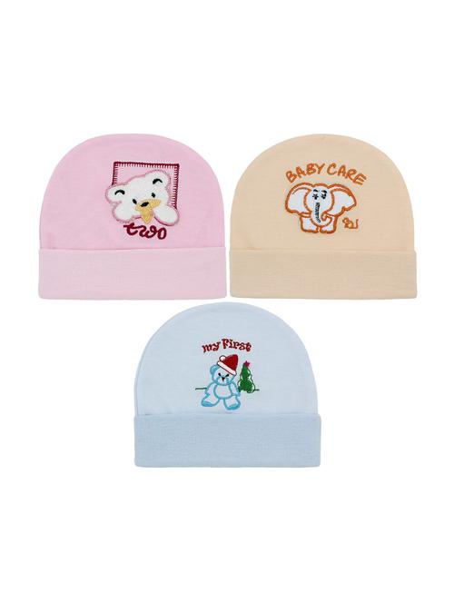 set of 3 multi colored cotton cap - 16889453 - Very Small Image - 1