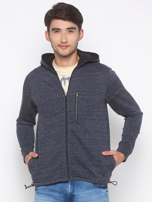 grey solid casual jacket - 16889590 - Very Small Image - 1