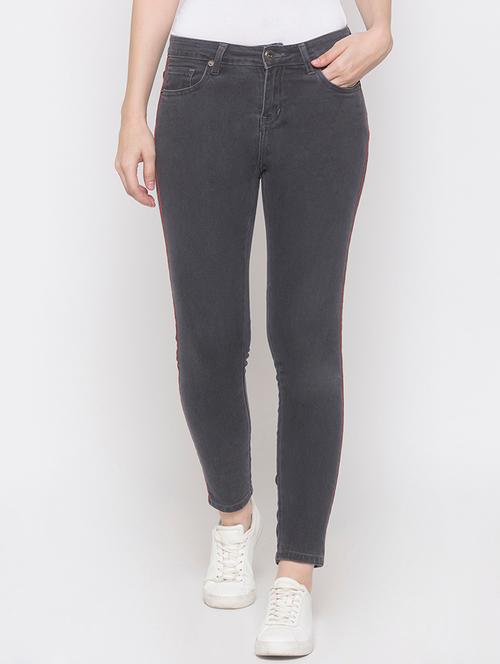 high rise solid jeans - 16889601 - Very Small Image - 1