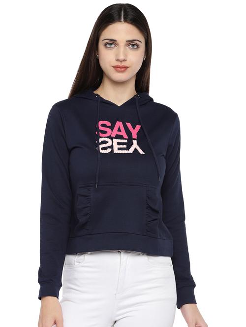 hooded neck graphic sweatshirt - 16889741 - Very Small Image - 1