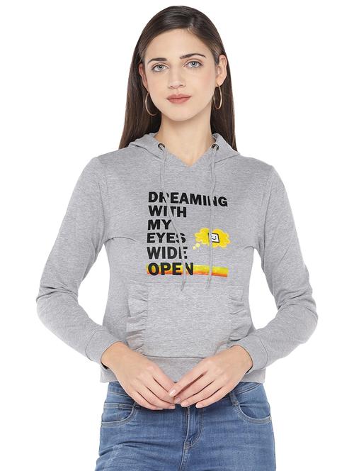 hooded neck graphic sweatshirt - 16889742 - Very Small Image - 1