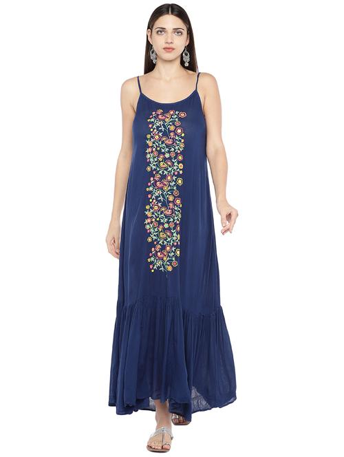 cami neck embroidered detail maxi dress - 16889830 - Very Small Image - 1