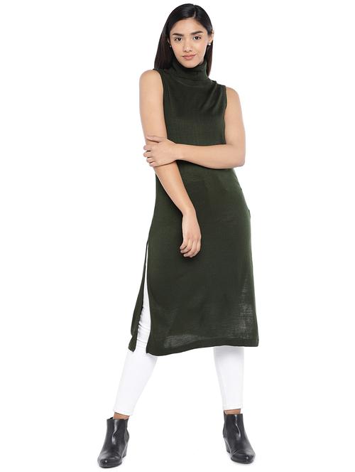 turtle neck solid tunic - 16889925 - Very Small Image - 1