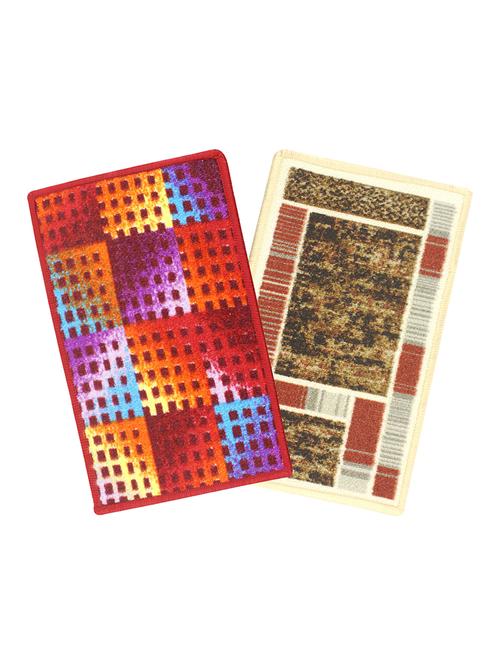 anti slip & anti skid microfiber rectangle shape door mat (set of 2) - 16890568 - Very Small Image - 1
