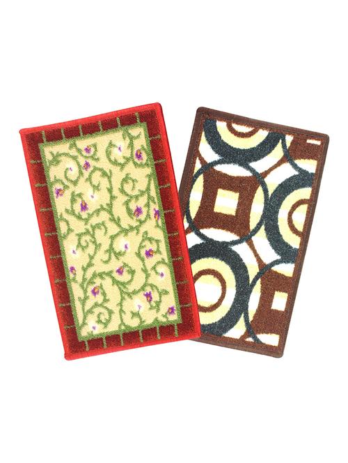 anti slip & anti skid microfiber rectangle shape door mat (set of 2) - 16890570 - Very Small Image - 1
