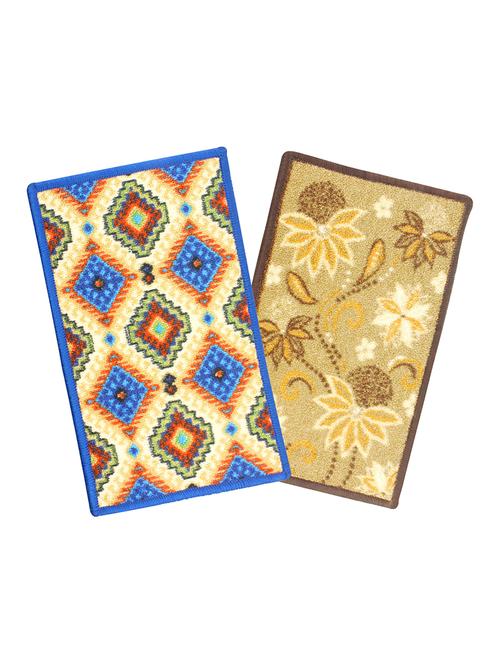 anti slip & anti skid microfiber rectangle shape door mat (set of 2) - 16890573 - Very Small Image - 1