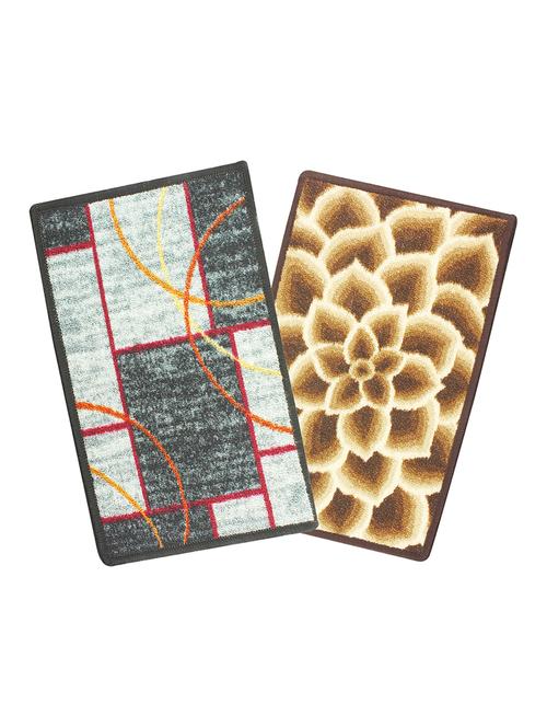 anti slip & anti skid microfiber rectangle shape door mat (set of 2) - 16890574 - Very Small Image - 1