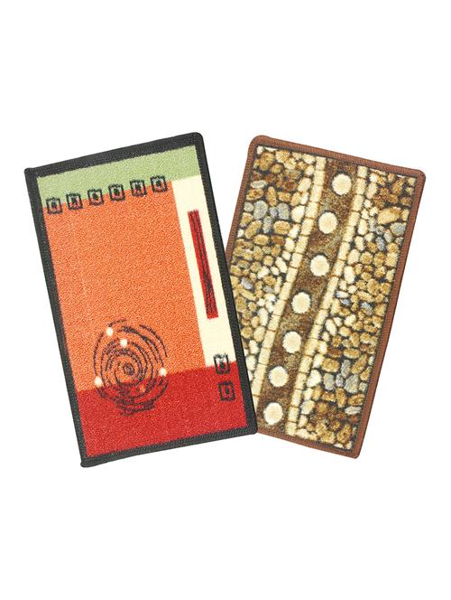 anti slip & anti skid microfiber rectangle shape door mat (set of 2) - 16890578 - Very Small Image - 1