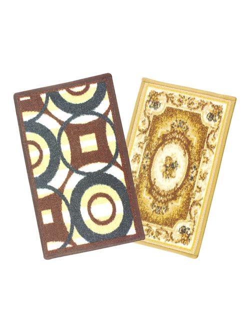 anti slip & anti skid microfiber rectangle shape door mat (set of 2) - 16890580 - Very Small Image - 1