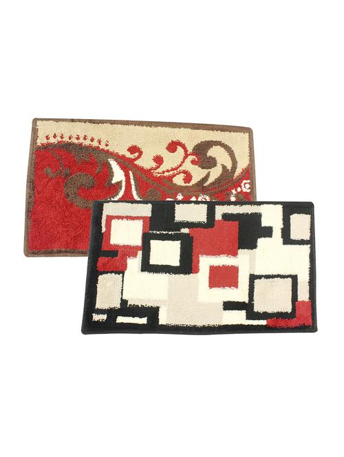 anti slip & anti skid microfiber door mat (set of 2) - 16890591 - Very Small Image - 1