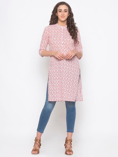 floral straight kurta - 16890742 - Very Small Image - 1