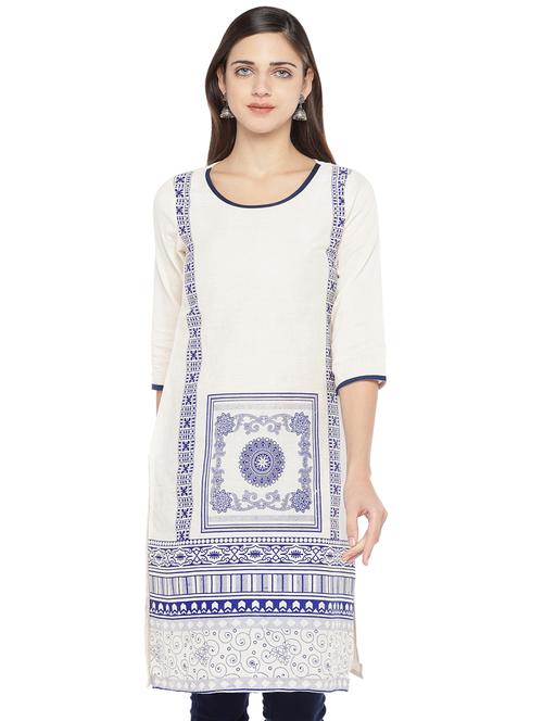 printed straight kurta - 16890809 - Very Small Image - 1