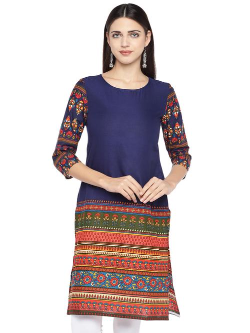 floral straight kurta - 16890813 - Very Small Image - 1