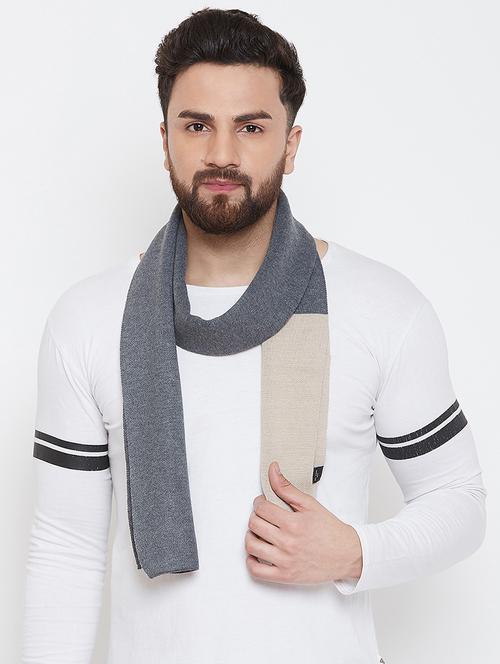 grey solid muffler - 16890908 - Very Small Image - 1