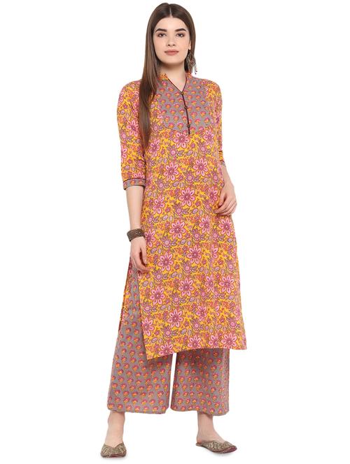 floral kurta palazzo set - 16890961 - Very Small Image - 1