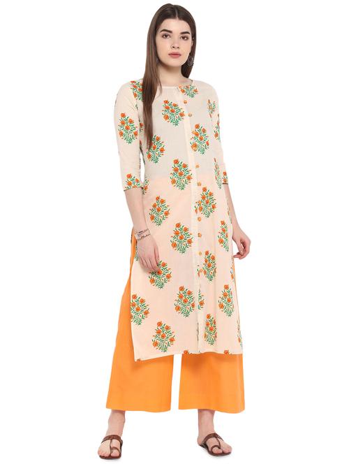 floral kurta palazzo set - 16890962 - Very Small Image - 1