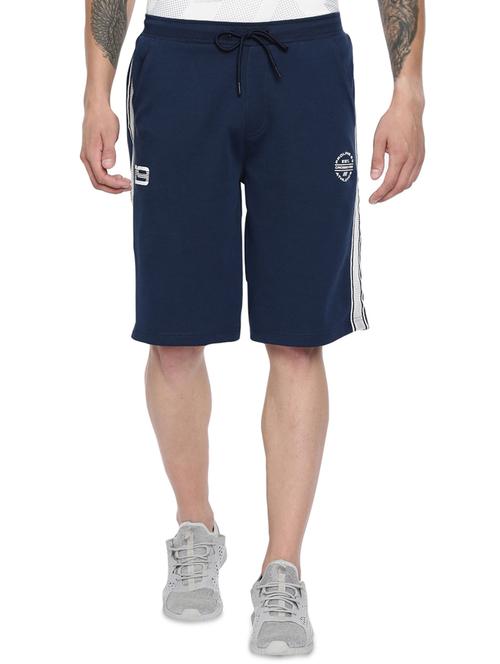 navy blue side striped shorts - 16890980 - Very Small Image - 1