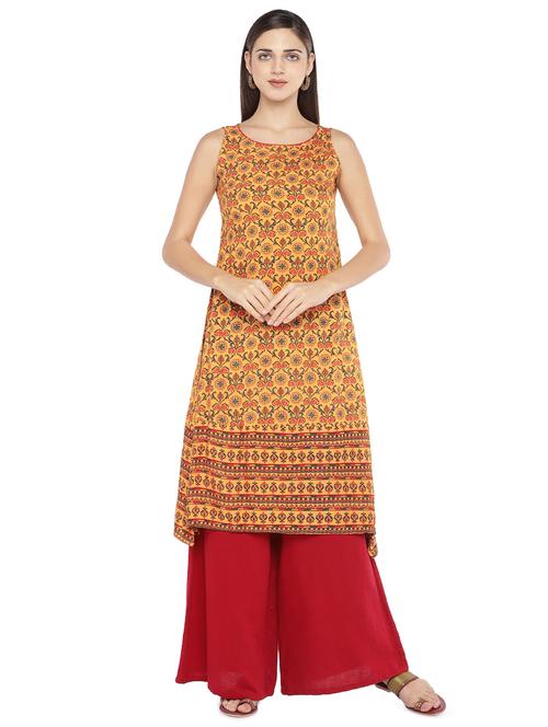floral print a-line kurta - 16891229 - Very Small Image - 1