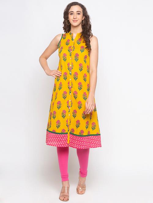 floral a-line kurta - 16891254 - Very Small Image - 1