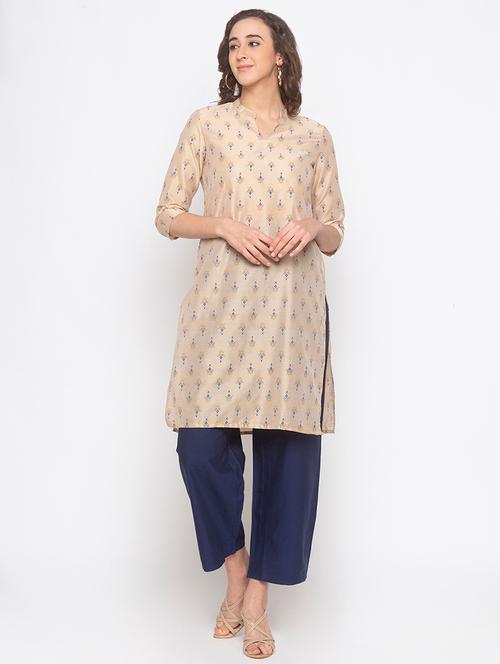 floral straight kurta - 16891280 - Very Small Image - 1