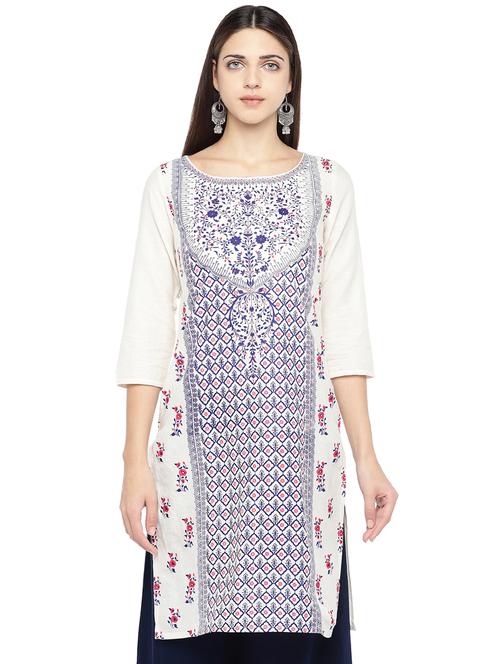 floral straight kurta - 16891291 - Very Small Image - 1