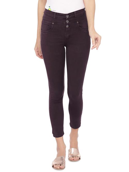 high rise solid jeans - 16891490 - Very Small Image - 1