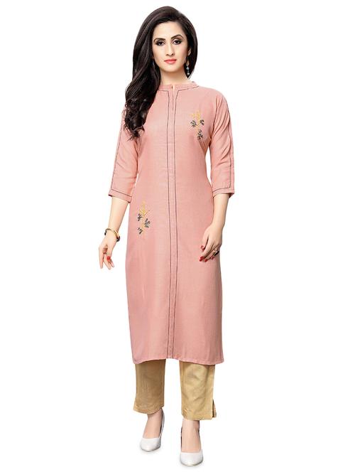 embroidered straight kurta - 16893308 - Very Small Image - 1