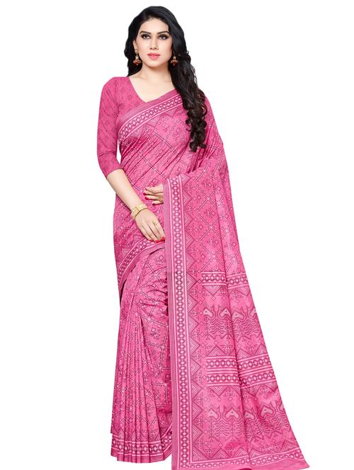 geometrical printed saree with blouse - 16893862 - Very Small Image - 1