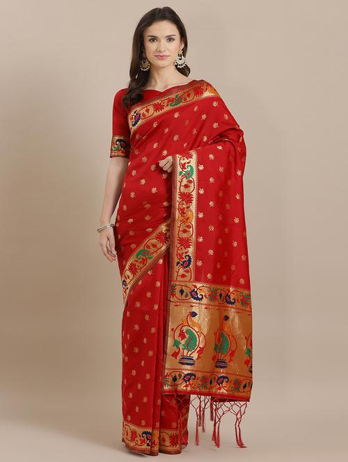 floral banarasi saree with blouse - 16893904 - Very Small Image - 1