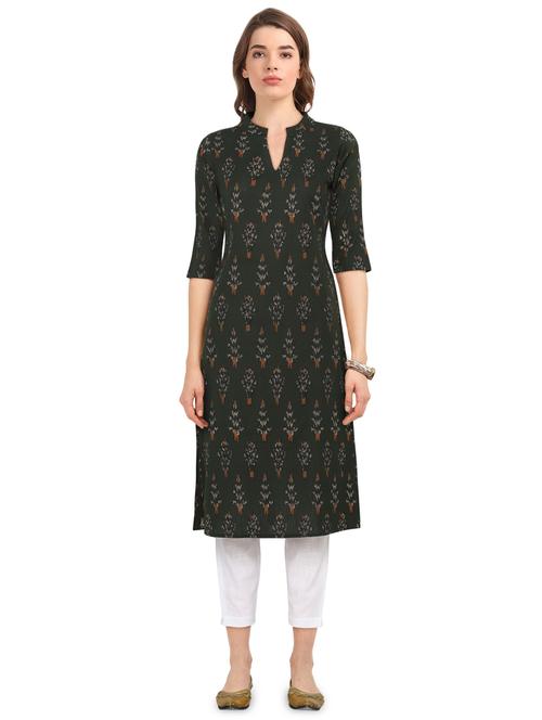 ikat print straight kurta - 16893980 - Very Small Image - 1
