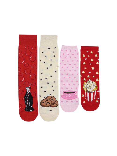 multi colored cotton above ankle length sock - 16893984 - Very Small Image - 1