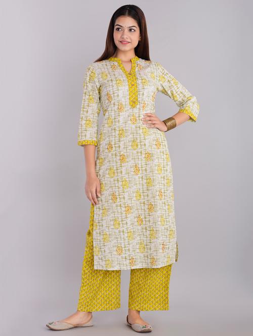 printed kurta palazzo set - 16893991 - Very Small Image - 1