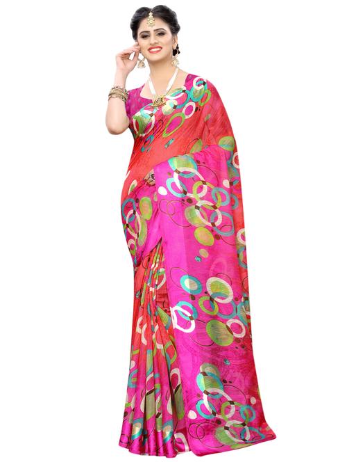 geometrical printed saree with blouse - 16894161 - Very Small Image - 1