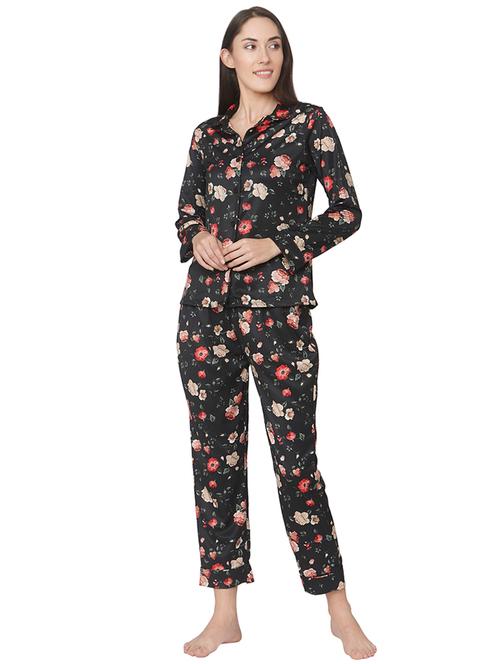 floral shirt with pajama set - 16894523 - Very Small Image - 1