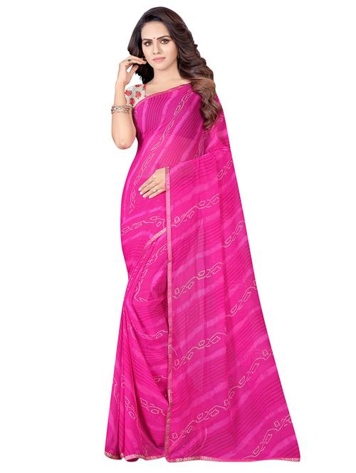 stripe printed saree with blouse - 16894826 - Very Small Image - 1