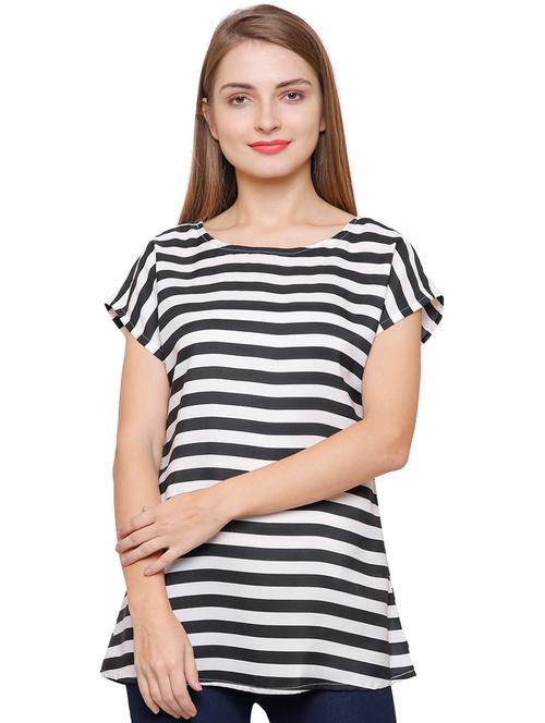 round neck striped top - 16894979 - Very Small Image - 1