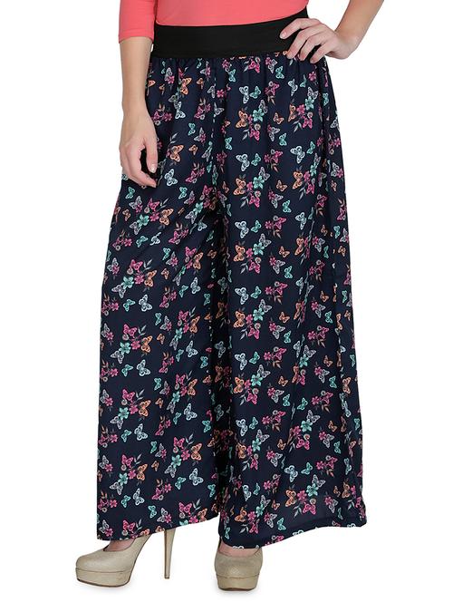 mid rise butterfly print palazzo - 16895000 - Very Small Image - 1