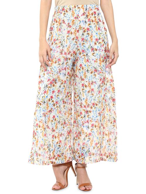 high rise floral palazzo - 16895017 - Very Small Image - 1