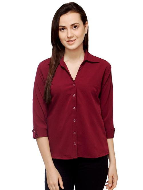 roll up sleeved solid shirt - 16895021 - Very Small Image - 1