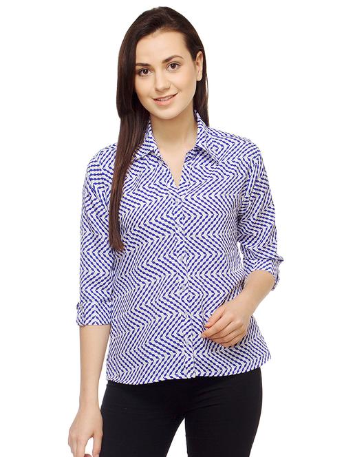 roll up sleeved chevron shirt - 16895025 - Very Small Image - 1