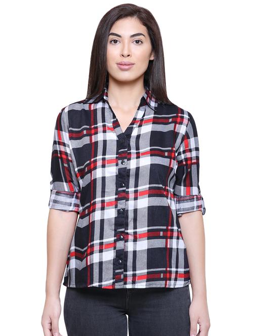roll up sleeved checkered shirt - 16895034 - Very Small Image - 1