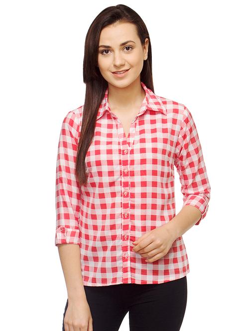 turn up sleeved checkered shirt - 16895069 - Very Small Image - 1