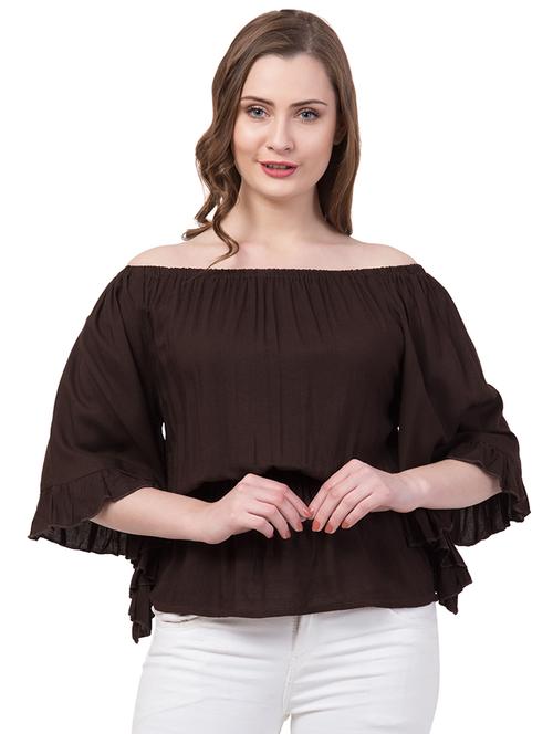 off shoulder blouson top - 16895791 - Very Small Image - 1