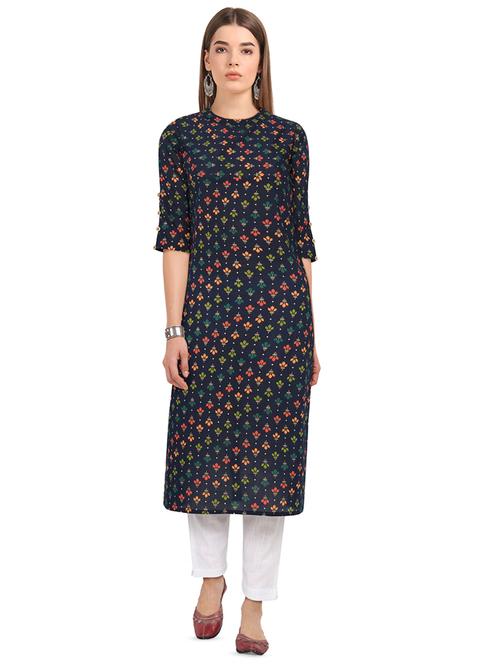 floral straight kurta - 16895802 - Very Small Image - 1