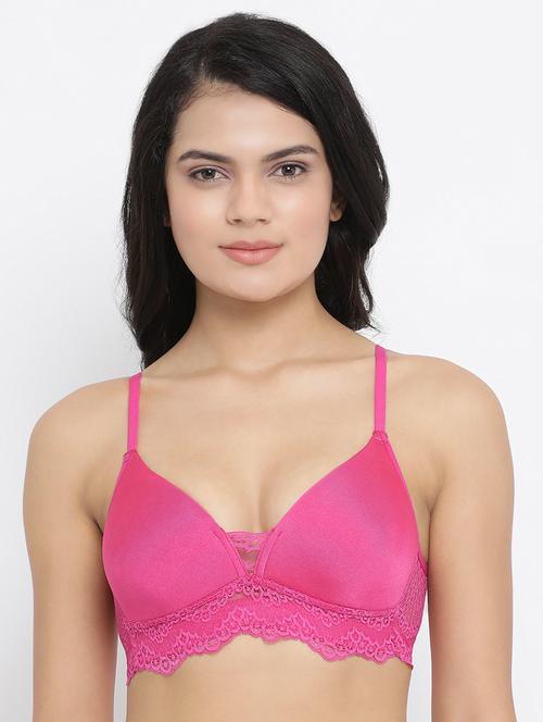 lace detail solid t-shirt bra - 16896110 - Very Small Image - 1