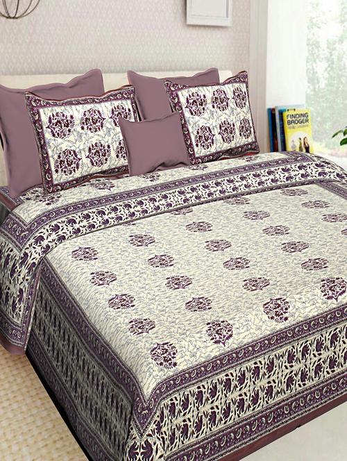 cotton jaipuri double bedsheet with 2 pillow covers - 16896193 - Very Small Image - 1