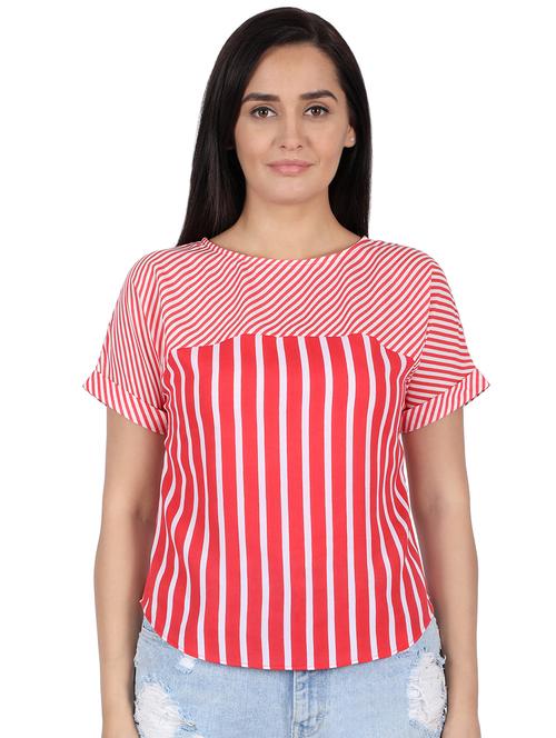 round neck striped top - 16896341 - Very Small Image - 1