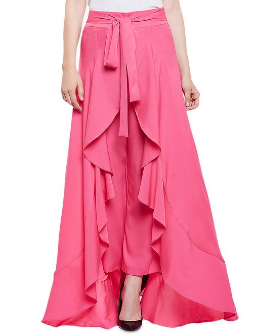 tie front flared palazzo - 16897053 - Very Small Image - 1